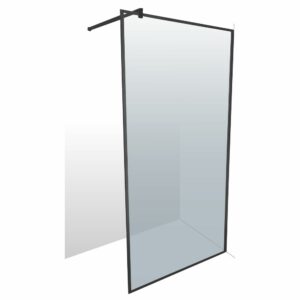 Alps Black 900x2000 With Ext Arm 8mm Glass