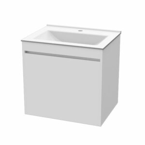 Akoya 600 Wall Hung Unit White One Door