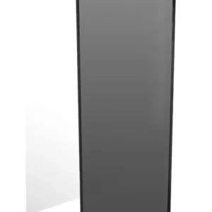 Pyrenees Black 900x2000 With Ext Arm 8mm Smoked Glass