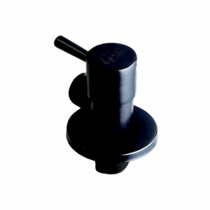 Round Quarter Turn Angle Valve Matt Black