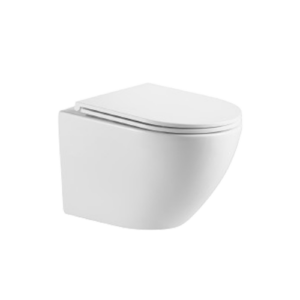 Alvito rimless wall hung pan, S/C seat & quick release hinges