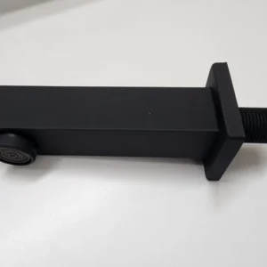 Square Wall Spout (15mm inlet) Matt Black