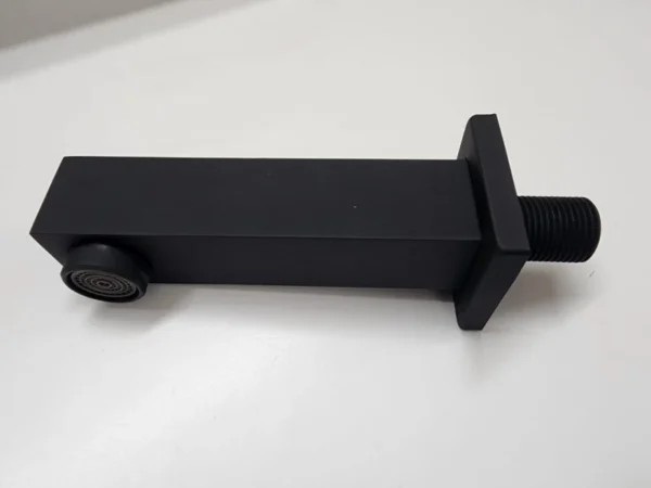 Square Wall Spout (15mm inlet) Matt Black