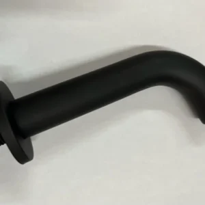 Round Wall Spout (15mm inlet) Matt Black 120