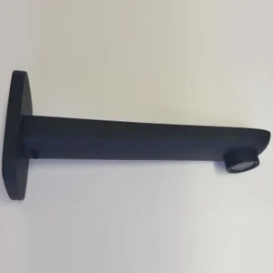 Square Wall Spout with Rounded Bottom (15mm inlet) Matt Black