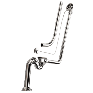 Exposed Bath Overflow Set with Plug and Chain