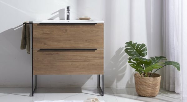 Loft 900 Cabinet & Vanity Cherry - 1015x460x845mm