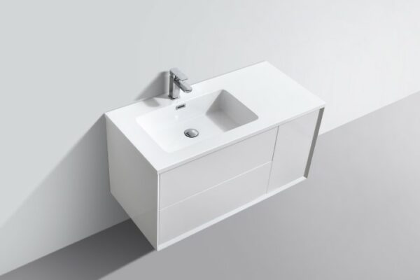 Messina 1000 Vanity & Basin - White