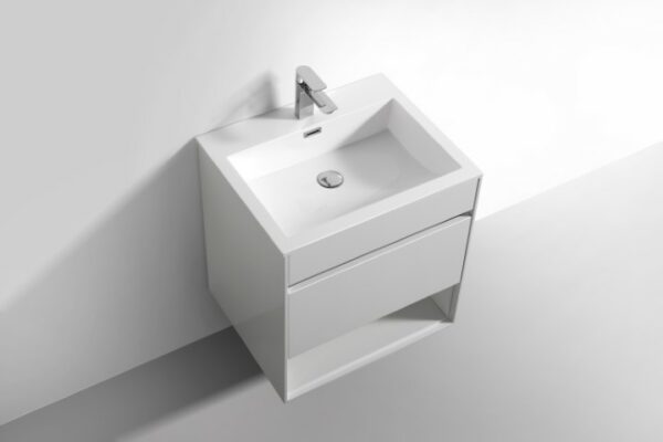 Simplicity Edge 600mm Cabinet & Basin - White