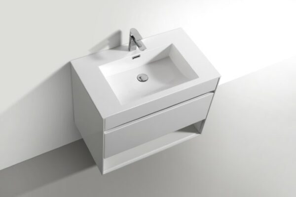 Simplicity Edge 800mm Cabinet & Basin - White