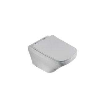 Tavira rimless wall hun pan, S/C seat & quick release hinges
