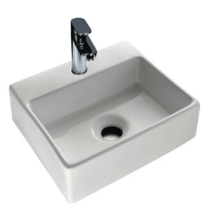Xavi 1TH, Rectangular, small, Wall hung/counter top basin
