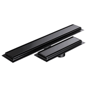 Solid Grate Shower Channel Matt Black 250x65mm