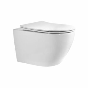 Porto Rimless Wall Hung Pan, S/C Seat & Quick Release Hinges