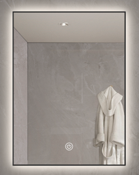 Sophia Black Framed Square Mirror 600x900mm Vertical