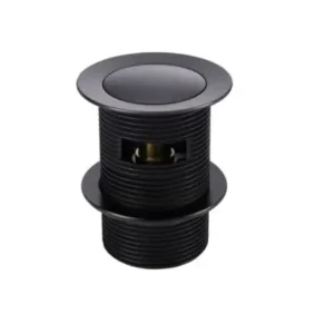Pop Up Bath Waste Slotted Long Matt Black